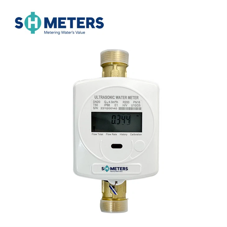 Medidores de água ultrassônicos digitais de latão DN15-DN40