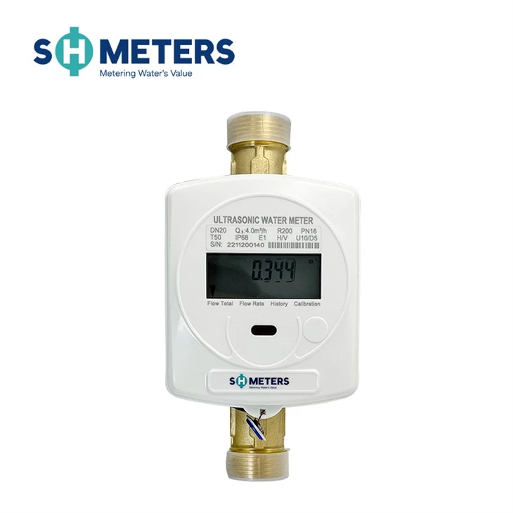 Dn15 Medidor de água ultrassônico Corpo de latão digital sem fio