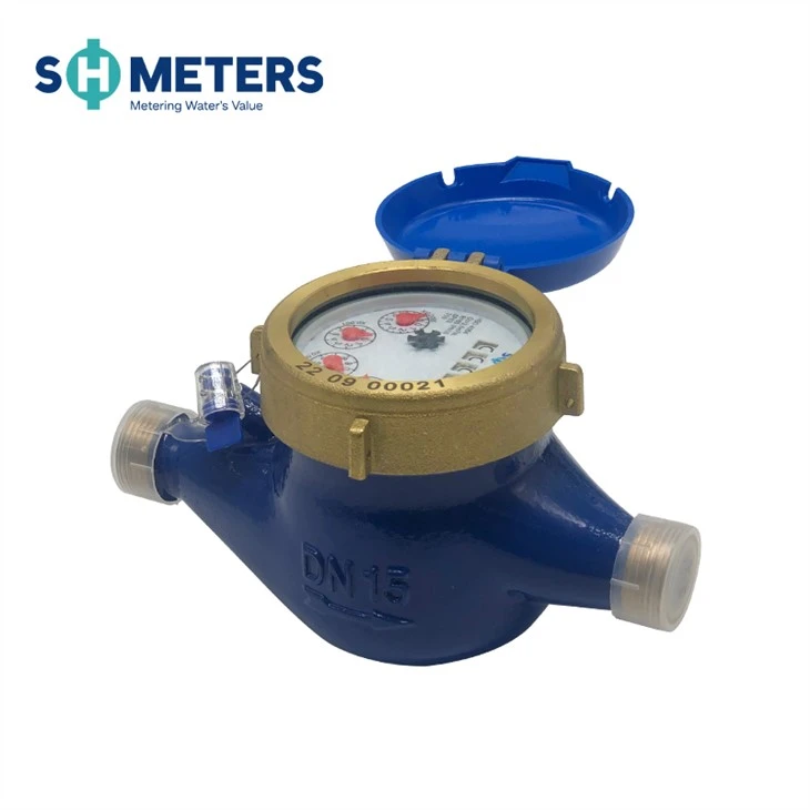 Multi jato medidor de água ímã dn25 metal latão mostrador seco, multi - medidores de jato doméstico