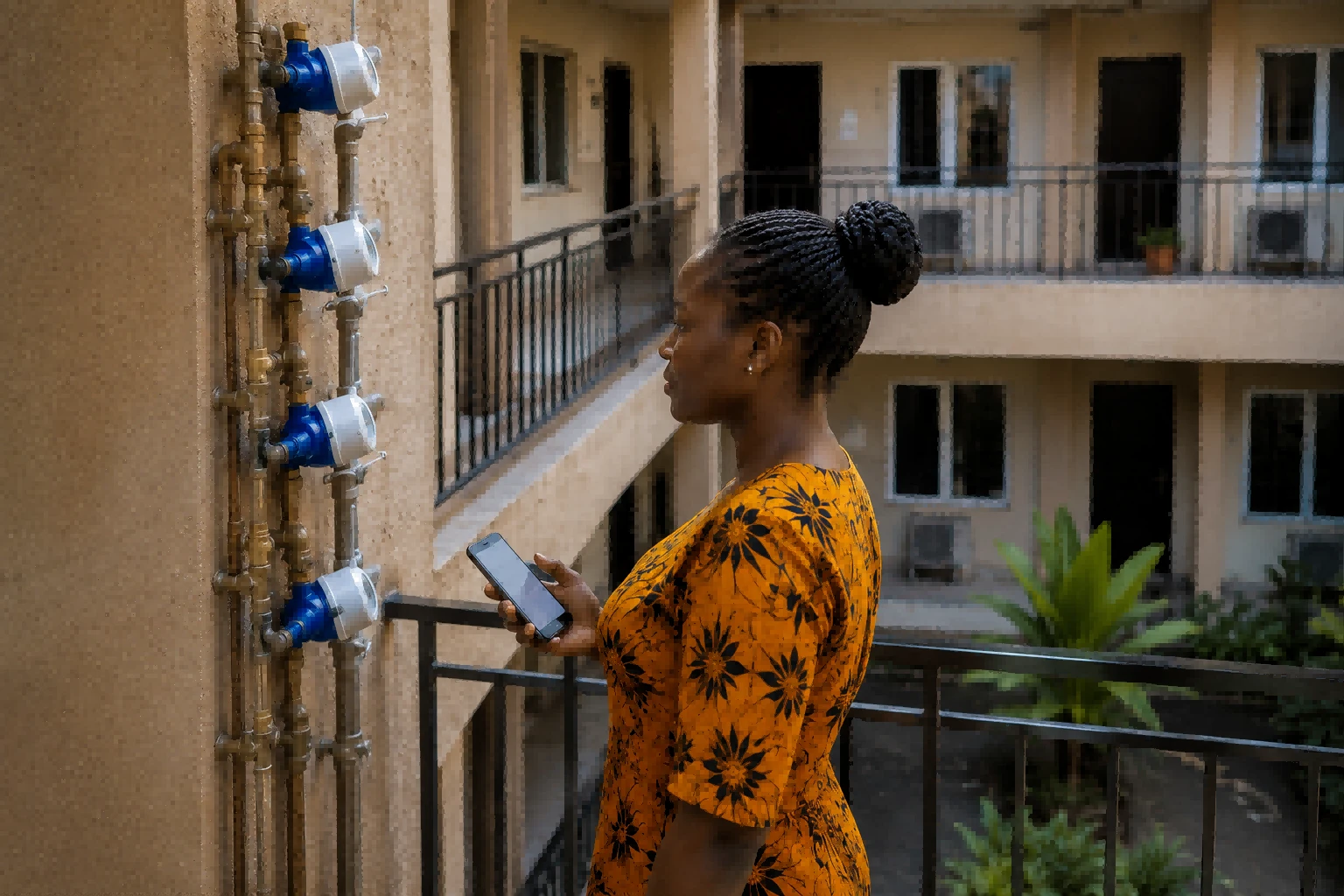Multi ultrasonic water meters for African apartment buildings to realize separate household fair billing Multi ultrasonic water meters for African apartment buildings to realize separate household fair billing
